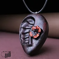 گردنبند چوبی صورت با مفهوم بینش (تک نسخه)