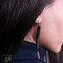 گوشواره چوبی طرح خطوط (تک نسخه)