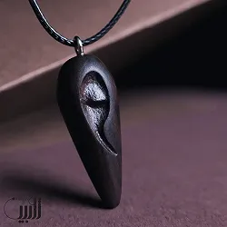 گردنبند چوبی طرح چشم واژگون (تک نسخه)