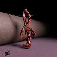 گردنبند چوبی کانسپت طرح نت سل موسیقی