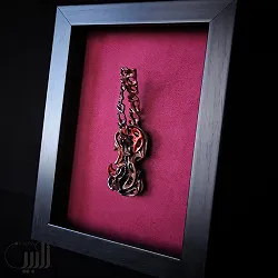 تابلو چوبی دکوری طرح ویالون (تک نسخه)