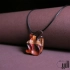 گردنبند چوبی تلاطم رنگ ها (تک نسخه)